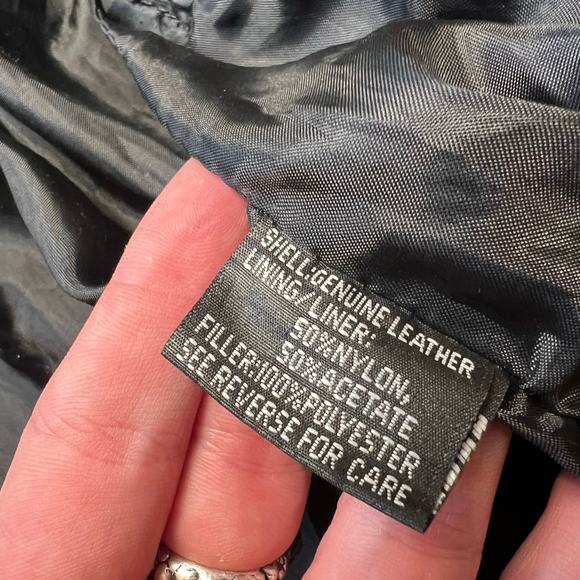 VINTAGE 80s Motorcycle Jacket Womens Small Cross Zip Biker Greaser Punk Braided - Picture 6 of 8